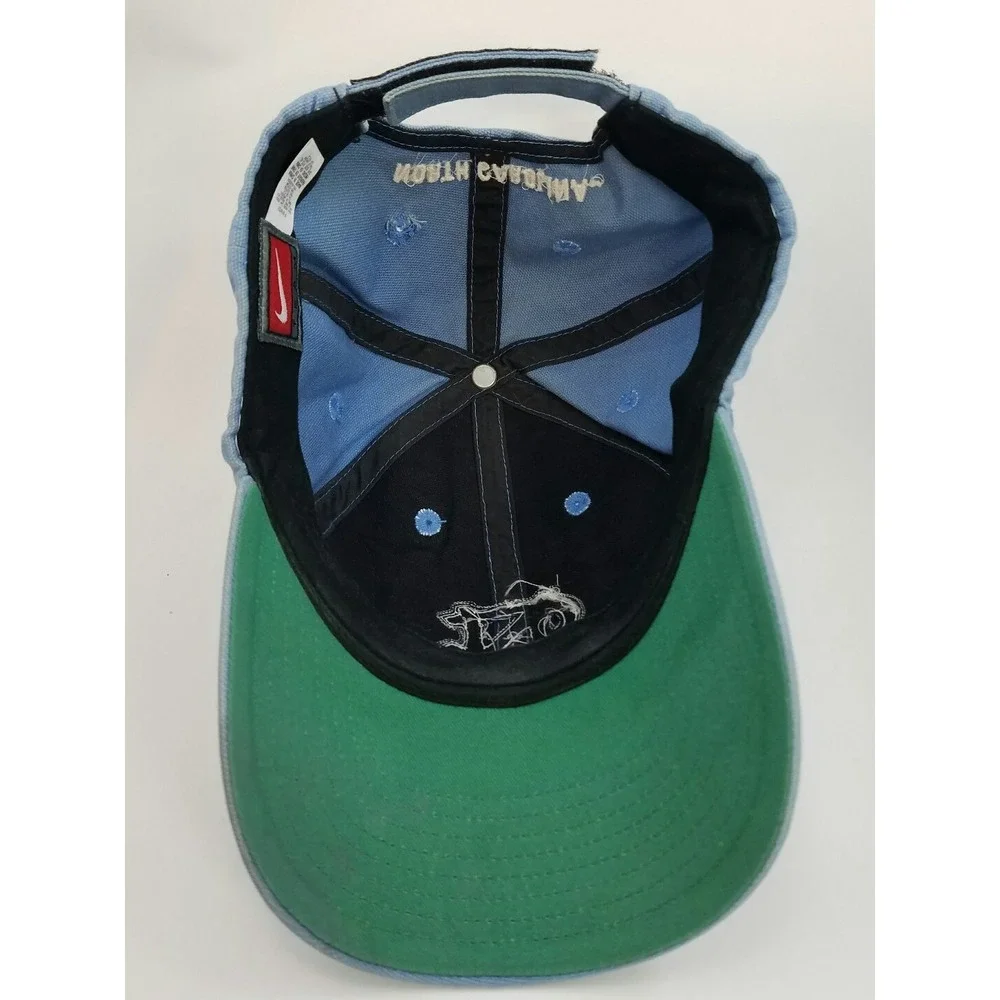 Nike Worn Faded North Carolina Tar heels Baseball Cap Hat Carolina Blue White